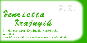 henrietta krajnyik business card